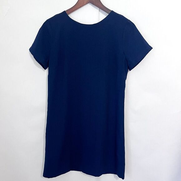Lulu's Women's Dress Shift and Shout Blue Short Sleeved Size S Zip Back - Picture 3 of 8